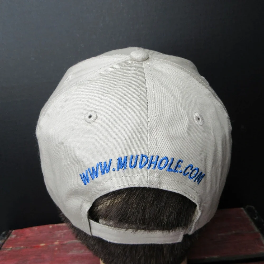 Mud Hole Rod Building Supply Fishing Baseball Cap Hat Adjustable Tan Blue